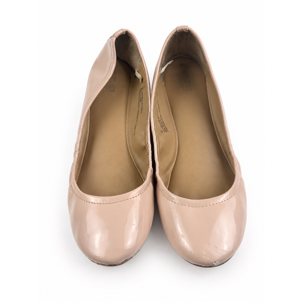 Mossimo Vintage Y2K Nude Patent Slip On Ballet Flats Women's Size 9.5